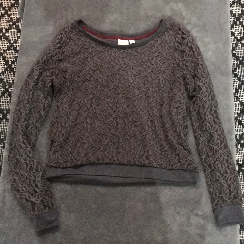 Cute mesh lace sweater!!